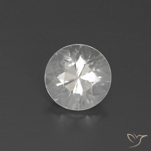 2.42ct Natural Blanco Circón, Redondo, VS