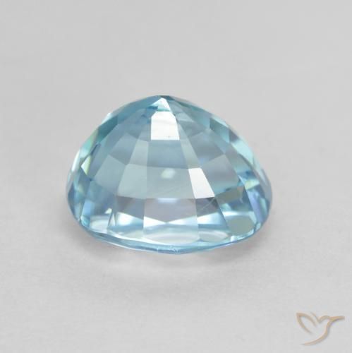 Circón azul natural de 4,15 ct, corte óvalo, VS-SI