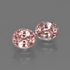 Gemas de circón naranja natural de  ct, corte óvalo, VVS