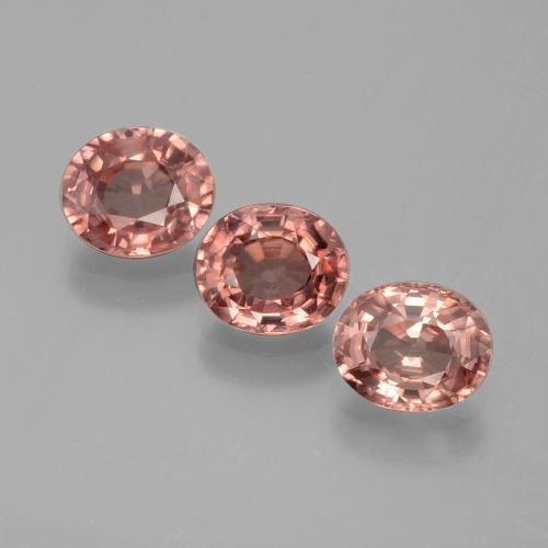Gemas de circón rosa natural de 3,05 ct, corte óvalo, VVS-VS