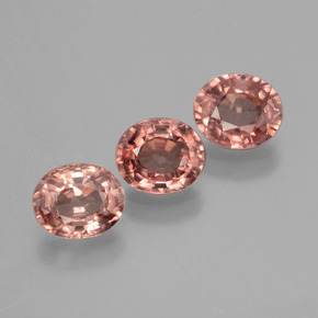 Gemas de circón rosa natural de 3,05 ct, corte óvalo, VVS-VS