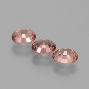 Gemas de circón rosa natural de 3,05 ct, corte óvalo, VVS-VS