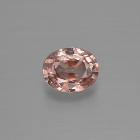 Circón naranja natural de 1,47 ct, corte óvalo, VS