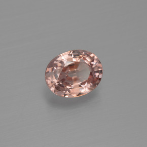 Circón naranja natural de 1,47 ct, corte óvalo, VS