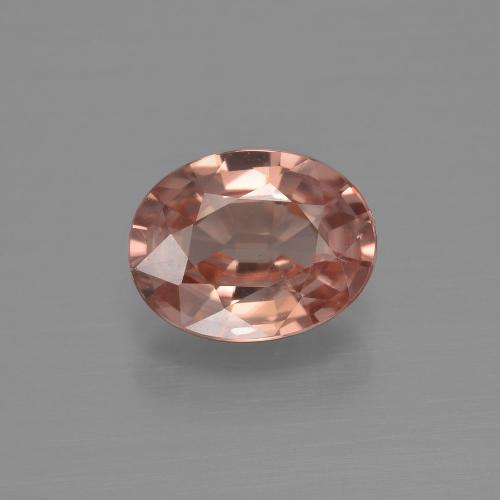 Circón rosa natural de 2,17 ct, corte óvalo, VVS