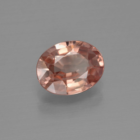 Circón rosa natural de 2,17 ct, corte óvalo, VVS