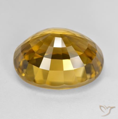 Circón Oro natural de 22.80 ct, Ovalada, VVS