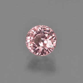 Circón rosa natural de 1,28 ct, corte redondo, VVS-VS