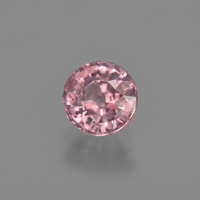 Circón rosa natural de 1,22 ct, corte redondo, VVS-VS