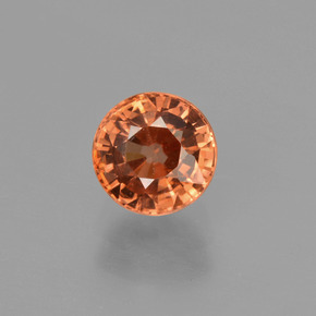 Circón Naranja natural de 1.39 ct, Corte Redondo, VS