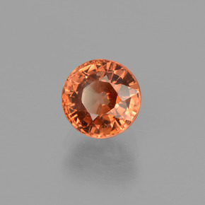 Circón Naranja natural de 1.39 ct, Corte Redondo, VS
