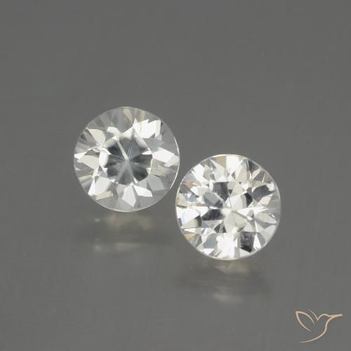 4.32ctw Natural Blanco cálido Circón, Redondo, VVS-VS