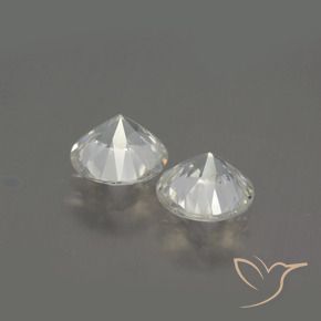 Gemas de Circón Blanco cálido natural de 4.32 ct, Redondo, VVS-VS