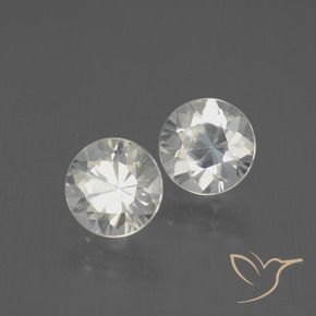 Gemas de Circón Blanco natural de 4.12 ct, Redondo, VS