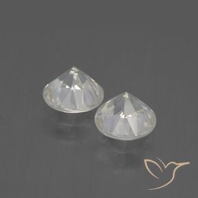 Gemas de Circón Blanco natural de 4.12 ct, Redondo, VS
