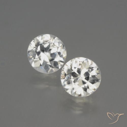 4.00ctw Natural Blanco cálido Circón, Redondo, VVS-VS