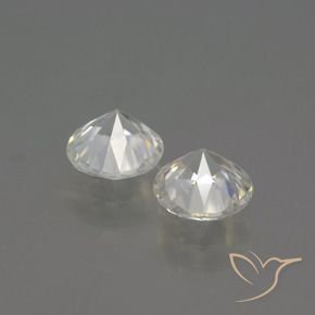 Gemas de Circón Blanco cálido natural de 4.00 ct, Redondo, VVS-VS