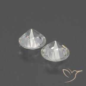 Gemas de Circón Blanco cálido natural de 4.56 ct, Redondo, VVS-VS
