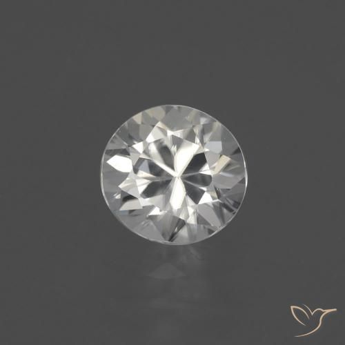 1.82ct Natural Blanco cálido Circón, Redondo, VVS-VS