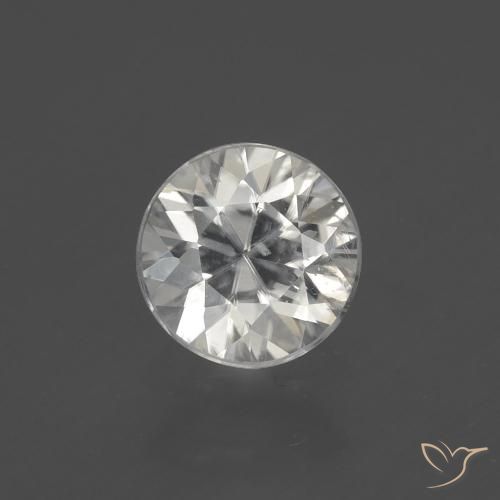 1.91ct Natural Blanco cálido Circón, Redondo, VS