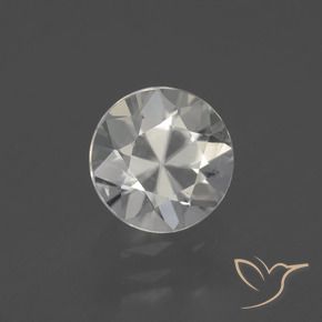Circón Blanco cálido natural de 2.22 ct, Redondo, VS