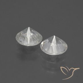 Gemas de Circón Blanco cálido natural de 3.72 ct, Redondo, VS