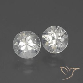 Gemas de Circón Blanco cálido natural de 4.18 ct, Redondo, VVS-VS