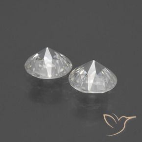 Gemas de Circón Blanco cálido natural de 3.64 ct, Redondo, VS