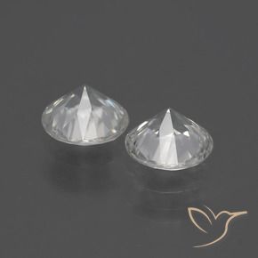 Gemas de Circón Blanco cálido natural de 3.76 ct, Redondo, VS