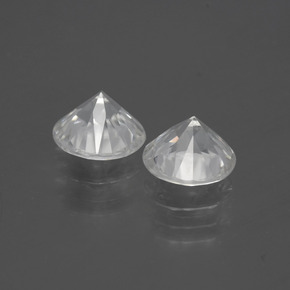 Gemas de circón blanco natural de 3,68 ct, corte redondo, VVS-VS