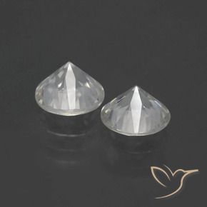 Gemas de Circón Blanco cálido natural de 3.04 ct, Redondo, VS