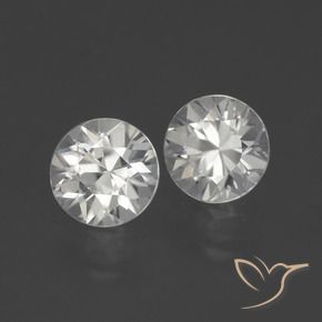 Gemas de Circón Blanco cálido natural de 2.92 ct, Redondo, VVS-VS