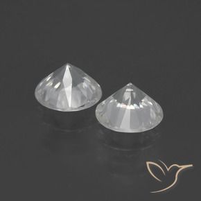Gemas de Circón Blanco cálido natural de 2.92 ct, Redondo, VVS-VS
