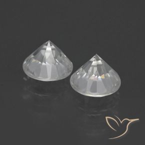 Gemas de Circón Blanco cálido natural de 3.54 ct, Redondo, VS