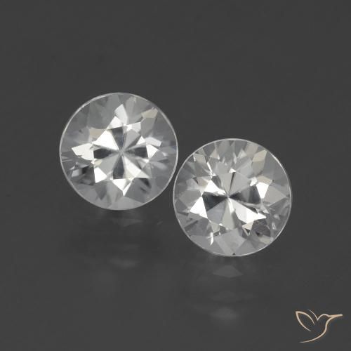 2.99ctw Natural Blanco cálido Circón, Redondo, VVS-VS