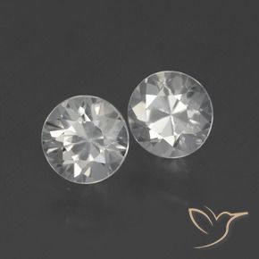 Gemas de Circón Blanco cálido natural de 2.99 ct, Redondo, VVS-VS