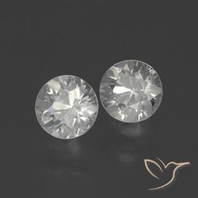 Gemas de Circón Blanco cálido natural de 2.66 ct, Redondo, VS