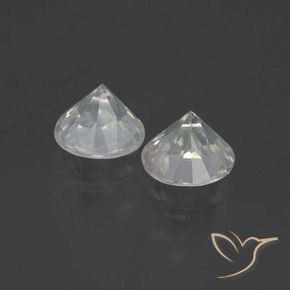 Gemas de Circón Blanco cálido natural de 2.66 ct, Redondo, VS