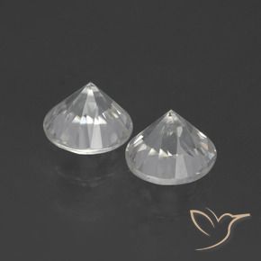 Gemas de Circón Blanco cálido natural de 3.50 ct, Redondo, VVS