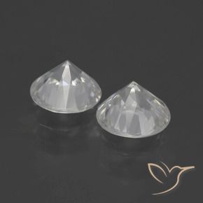 Gemas de Circón Blanco cálido natural de 3.10 ct, Redondo, VS
