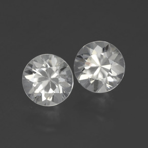 Gemas de Circón Blanco cálido natural de 3.34 ct, Corte Redondo, VVS