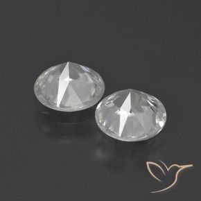 Gemas de Circón Blanco natural de 3.95 ct, Redondo, VVS-VS