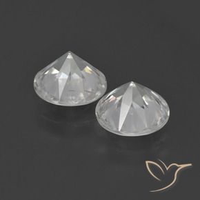 Gemas de Circón Blanco cálido natural de 4.73 ct, Redondo, VS