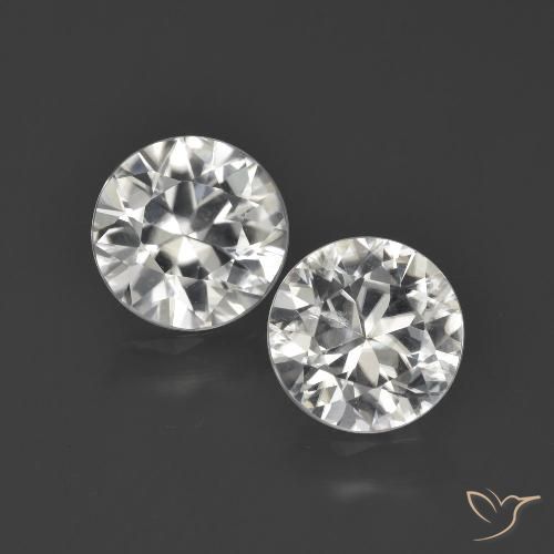 3.99ctw Natural Blanco cálido Circón, Redondo, VVS-VS