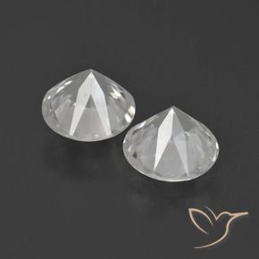 Gemas de Circón Blanco cálido natural de 4.70 ct, Redondo, VS