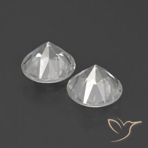 Gemas de Circón Blanco natural de 4.89 ct, Redondo, VVS-VS