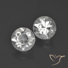 Gemas de Circón Blanco cálido natural de 4.32 ct, Redondo, VVS-VS
