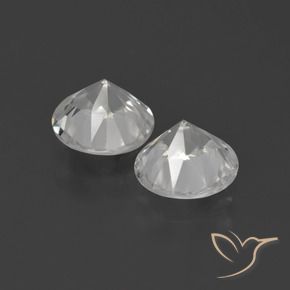 Gemas de Circón Blanco cálido natural de 4.32 ct, Redondo, VVS-VS