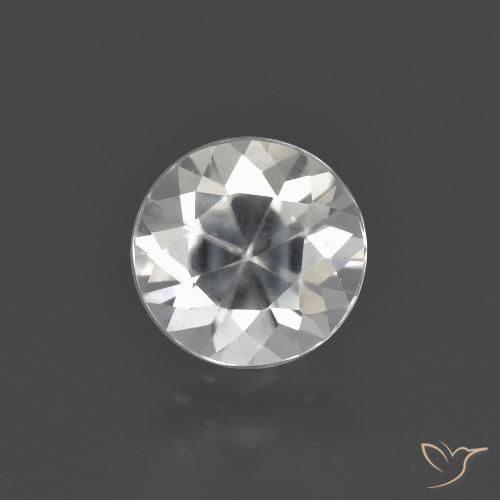 1.89ct Natural Blanco cálido Circón, Redondo, VVS-VS