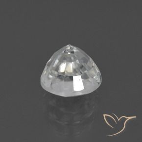 Circón blanco cálido natural de 3,22 ct, corte redondo, VS-SI